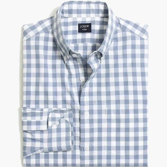 J. Crew Slim Gingham Flex Casual Button Down Shirt - Picture 1 of 4